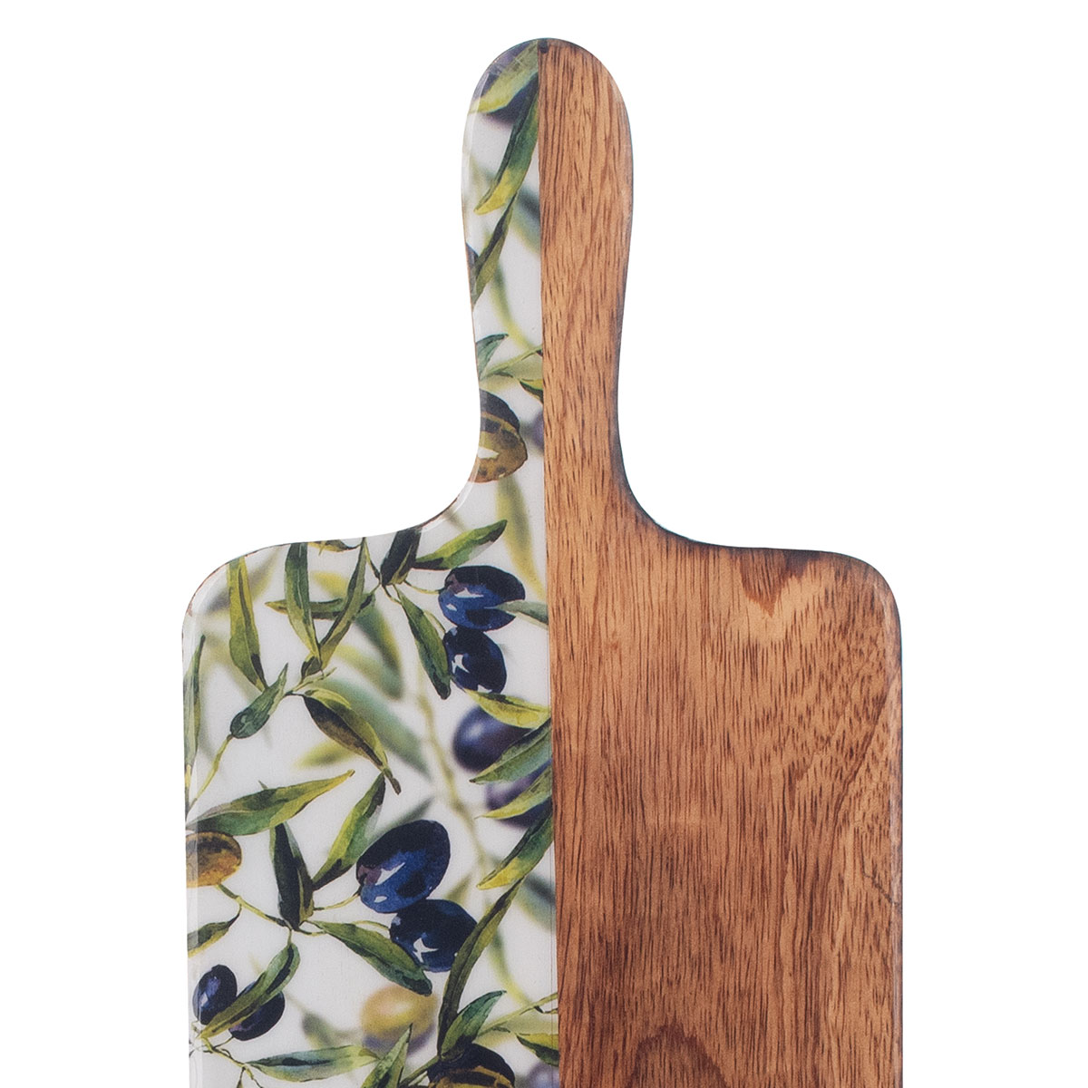 Tavoletta ovale in legno di mango con olive, 49 cm - immagine 3