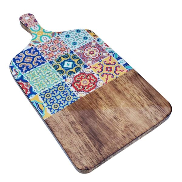 Tagliere in legno di mango effetto piastrella, 40,5 cm – grande