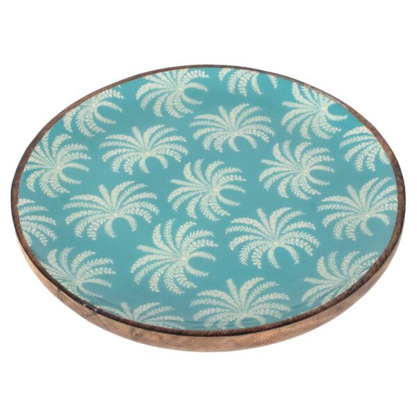 Decoratief bord met palmmotief, 22 × 22 cm