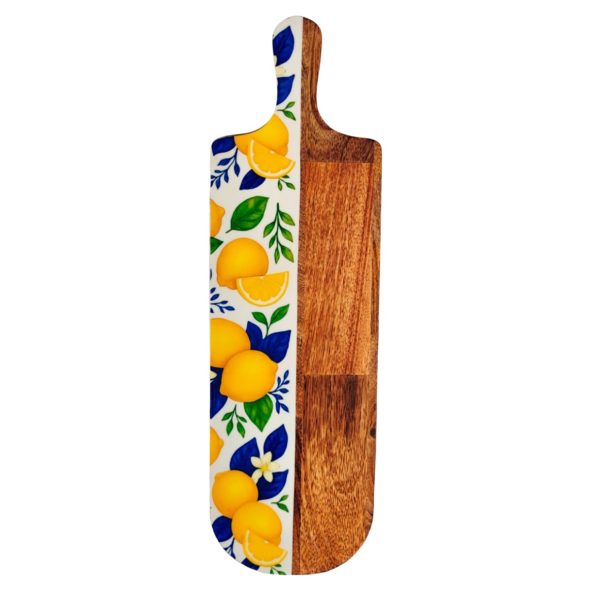 Tagliere con limoni in legno e resina, 49 × 15 cm - immagine 2